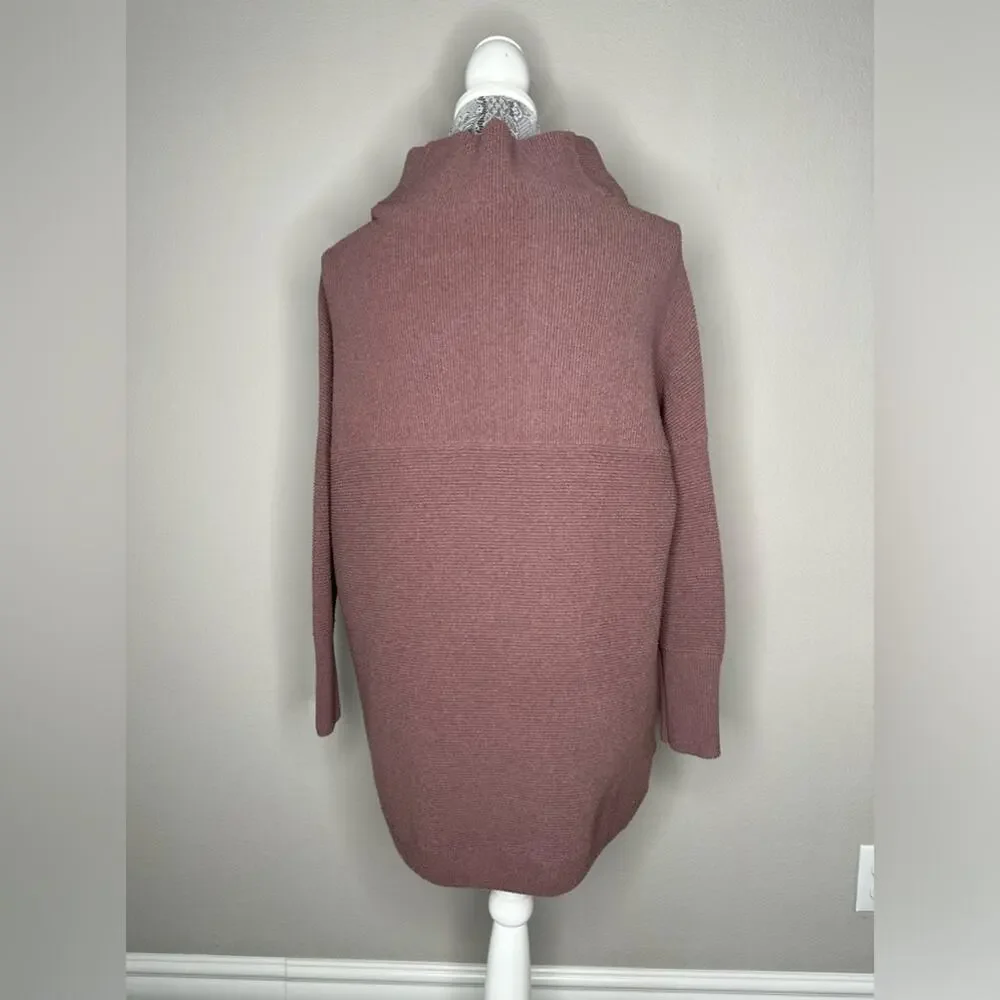 FREE PEOPLE Women's Mock Neck Oversized Cotton Ottoman Sweater in Nutmeg XS